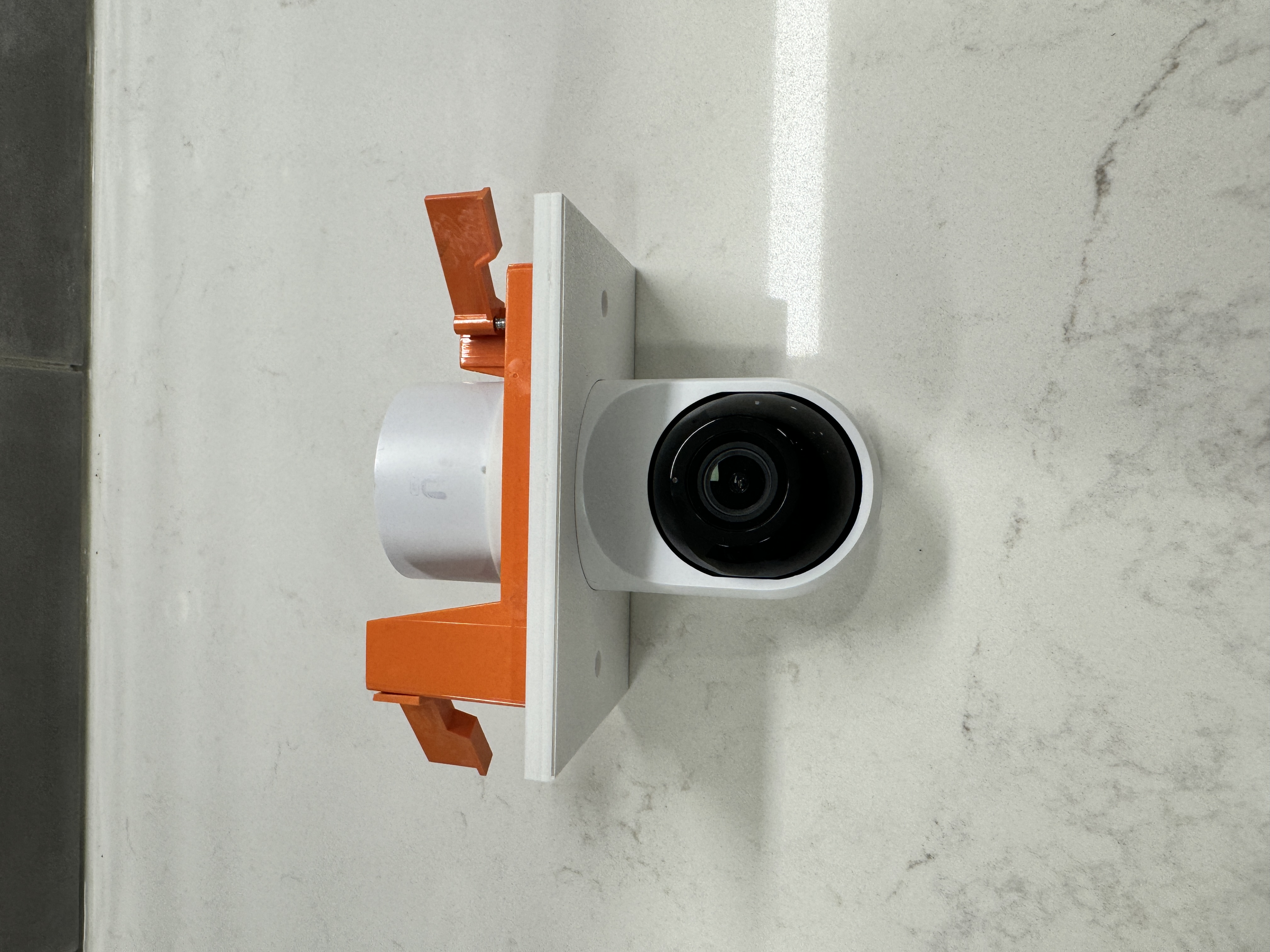 Camera Bracket can be mounted in a 1-gang low voltage bracket