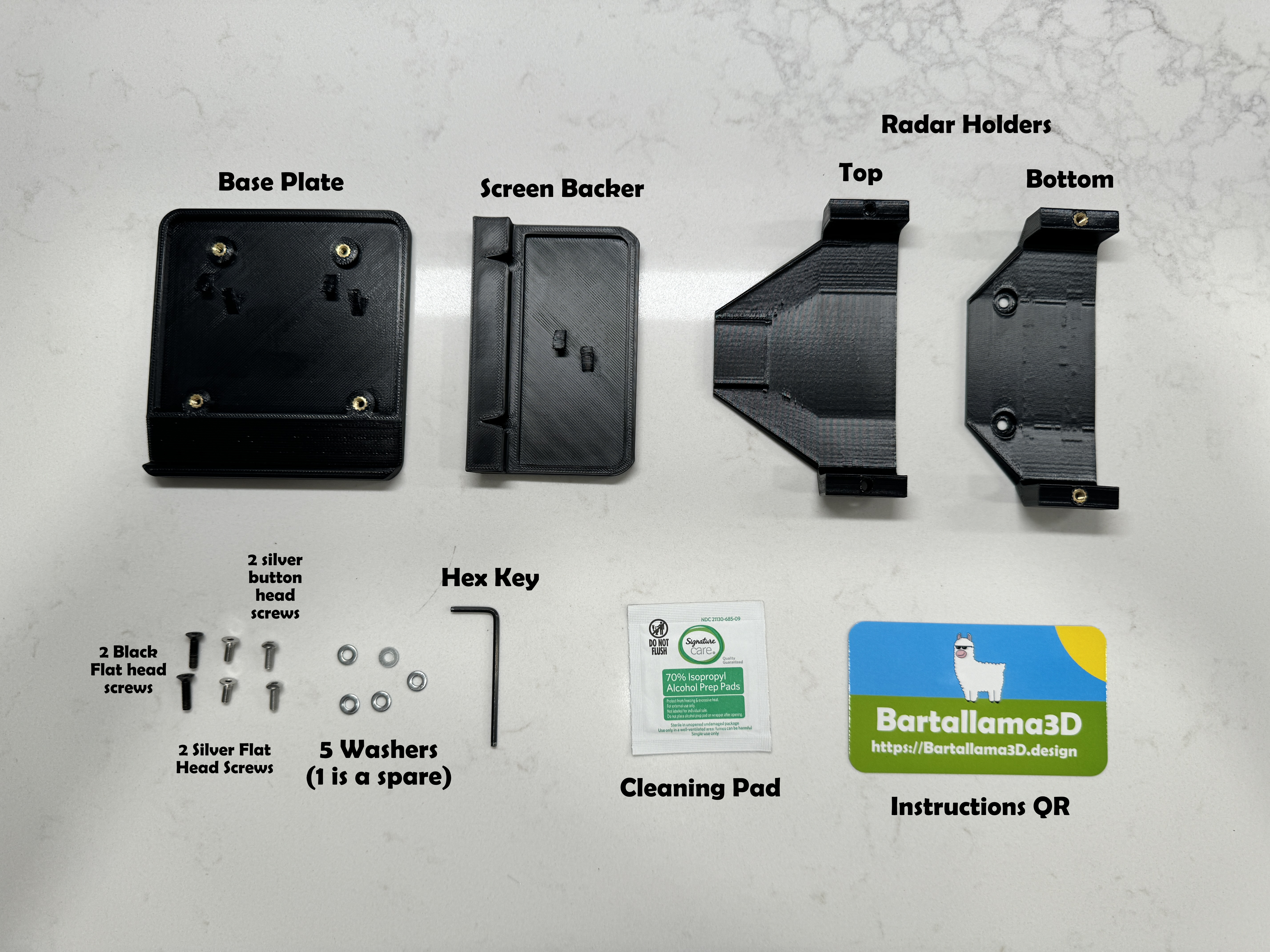 Image showing all included parts in the package